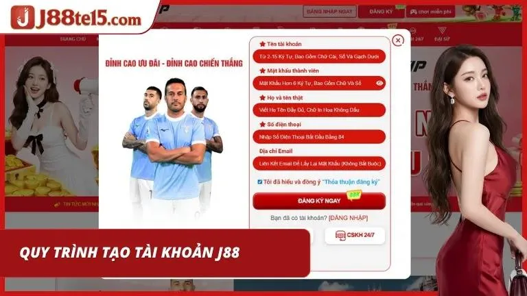 Biểu mẫu đăng ký hiển thị đủ đầy thông tin cần xác nhận